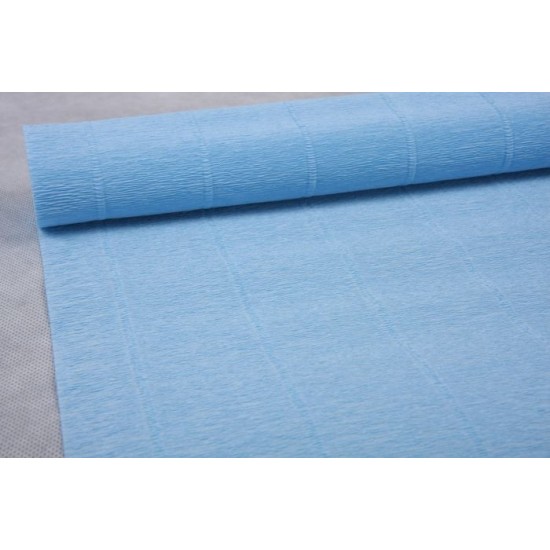 УЦЕНКА Бумага гофрированная простая 180 гр (50 СМ*2,3 М) 559 нежно-голубая, цена за рулон